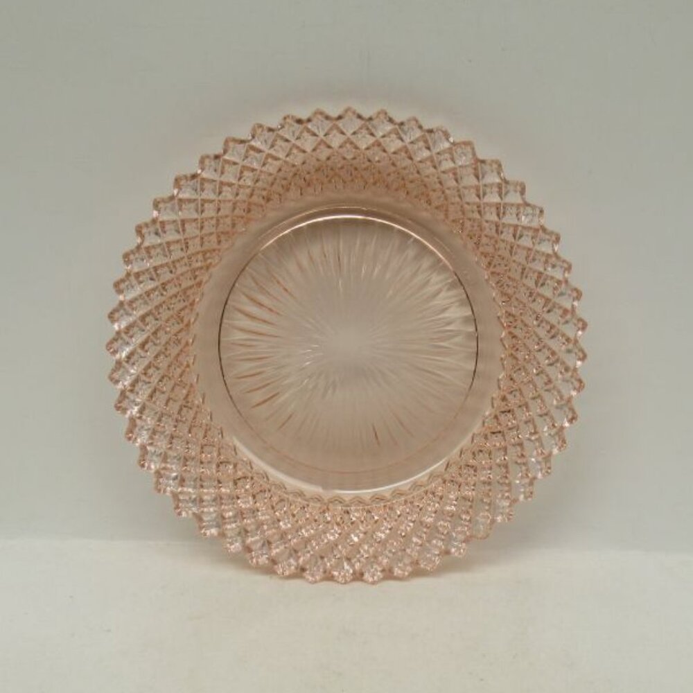 Hocking Depression Glass Pink MISS AMERICA 5 3/4 Inch Bread and Butter Plate - Picture 3 of 5